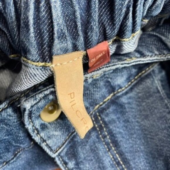 Pilcro by Anthropologie Wide-Leg Denim Overalls - Size 26T - Medium Wash EUC - Picture 3 of 5